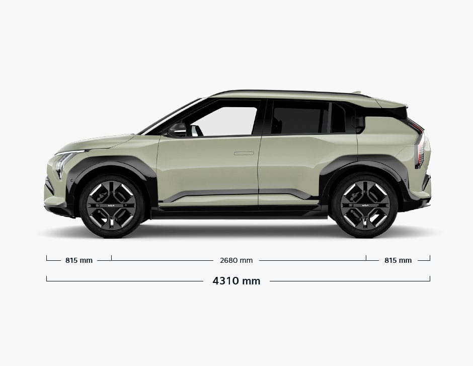 Kia EV3 Abmessungen Seitenansicht